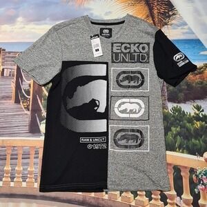 Ecko Unltd‎ Black Gray Graphic Tee Shirt NWT Small
